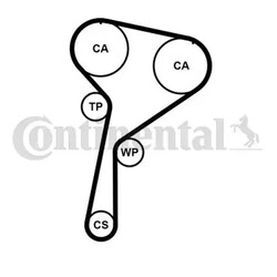 Wellenset + Wasserpumpe CT1184WP1 CONTINENTAL CTAM für DACIA MERCEDES-BENZ