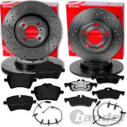 brembo SPORT BREMSSCHEIBEN + BELÄGE VORNE + HINTEN passend für MINI R50 R53 R52VA 294x22mm Gelocht // HA 259x10mm Gelocht