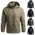 Herren Windbreaker Regenjacke Windjacke Wasserdicht Atmungsaktiv Softshell Jacke