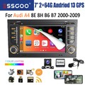 Für Audi A4 S4 RS4 B6 B7 B8 8E 8H 64GB Carplay Android 13 Autoradio GPS Navi Kam