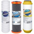 Aquafilter 3er Set Ersatzfilter ganzes Haus Wasserreiniger Enthärter 10"