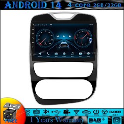 10"Android 14 Autoradio Carplay GPS SAT Navi WIFI DAB For Renault Clio 2012-2019