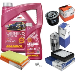 MAHLE Inspektionspaket 5 L MANNOL Legend+Ester 0W-40 für Volvo V40 Kombi 1.8