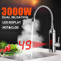Elektrischer Wasserhahn m. Durchlauferhitzer LED Temperaturanzeige Mischbatterie
