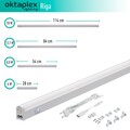 Unterbauleuchte LED Küche mit Schalter warmweiß Unterschrankleuchte 230V