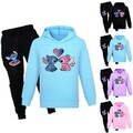 Kind Lilo und Stitch Hoodies Kapuzenpullover Hosen Trainingsanzug Set Outfit