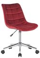 Bürostuhl Samt rot Drehstuhl Arbeitshocker Schreibtischstuhl modern design NEU