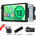 CAM+DVR+DAB+Android 13 7" Doppel 2DIN Autoradio GPS Navi Navigation CarPlay WiFi