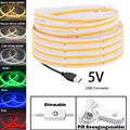 5V USB COB LED Streifen Leiste Band Lichtschlauch Leuchte Lichterkette Dimmable