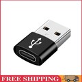 2x USB 3.1 Typ C Buchse auf USB 3.0 A Stecker Adapter Daten+Laden (Schwarz)