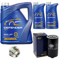 Motoröl Set MANNOL Defender 10W-40 7 Liter + Ölfilter + Schraube für VW LT 40-55