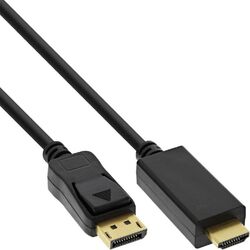 InLine DisplayPort zu HDMI Konverter Kabel, 4K/60Hz schwarz, 0,3-5m