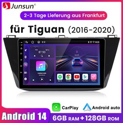 Autoradio GPS Navi WIFI DAB+ Für VW Tiguan 2016-2020 6+128GB Android 14 Carplay