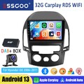 DAB+ 32G Android 14 Autoradio Carplay GPS Navi RDS Kam Für Hyundai i30 2006-2011