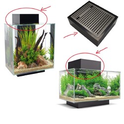 Abdeckung Haube mit Belüftung für Aquarium Fluval Edge 2.0 - schwarz A13870 