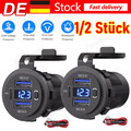 12V QC 3.0 PD USB Auto KFZ Steckdose Dual USB Ladegerät Buchse Dose KFZ Einbau