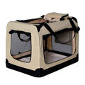 B-Ware: Hundetransportbox Hundetasche Hundebox faltbare Tiertasche Gr. XL Beige