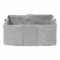 Blomus Brotkorb Desa L, Stofftasche im Gestell, Korb, Stahl, Baumwolle Sharkskin