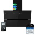 Dunstabzugshaube 60cm Umluft Abluft Kopffrei Wandhaube Schräghaube schwarz WLAN