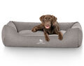 Knuffelwuff Hundebett Crispino aus Velours mit Handwebcharakter Hundekorb