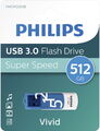 Philips USB Stick 512GB Speicherstick Vivid Edition blau USB 3.0
