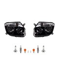 schwarze Scheinwerfer Set Hauptscheinwerfer passend für Dacia Duster Leucht. L R
