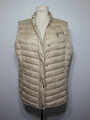 CLARINA Damen Leichte Weste Steppweste Sport Weste Beige Stepp Gr 42/44