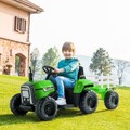 LEADZM 12V 7AH Kinderspielzeug Elektrotraktor mit Fernbedienung Interaktiv Grün