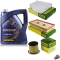 MANN-FILTER Inspektionspaket 5 L MANNOL Defender 10W-40 für Skoda Octavia II