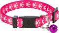 4202 Katzenhalsband Nylon Stufenlos verstellbar mit Schelle Farblich Sortiert
