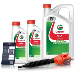 CASTROL 7 L LITER GTX ULTRACLEAN 10W-40 A/B MOTOR-ÖL MOTOREN-ÖL### INKL. ÖLWECHSEL-ANHÄNGER + EINFÜLLTRICHTER ###