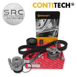 CONTI ZAHNRIEMEN + SRC ROLLENSATZ WAPU FÜR AUDI A3 A4 A6 GOLF PASSAT 1.6 2.0 TDI