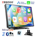 9Zoll Touch Dash Cam Tragbare Auto Wireless Apple CarPlay Android Auto Radio BT