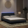 Bettgestell LED Lattenrost Bettrahmen Polsterbett Bett Schlafzimmer Samt vidaXL
