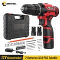 Akkuschrauber Bohrschrauber Schrauber 2,0Ah*2Akkus inkl Koffer Elektrowerkzeuge