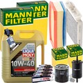MANN INSPEKTIONSPAKET+5L LIQUI MOLY 10W-40 ÖL passend für 1.6SCe DACIA DUSTER HS