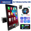 10.4" Autoradio Wireless CarPlay Drehbarer Touch Screen BT FM AUX 1 DIN + Kamera