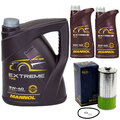 Motoröl Set MANNOL Extreme 5W-40 API 7 Liter + Ölfilter für Mercedes T1 100 Bus
