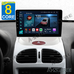 4G+64G Android 14 Autoradio GPS CarPlay DSP FM WIFI Für PEUGEOT 206 CC 1999-2009