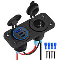 Auto KFZ Zigarettenanzünder Steckdose mit 12V Dual USB-C Ladegerät Buchse Einbau