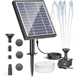 Solar Springbrunnen Pumpe 2 5W Außenwasserpumpe Teichpumpe Brunnen