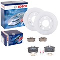 BOSCH BREMSSCHEIBEN 232mm + BELÄGE HINTEN passend für VW GOLF 4 POLO 6R 6C A1 A3
