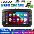 DAB+ Autoradio Android 15 +KAM GPS 2+64G 2 DIN für VW GOLF 5 6 Passat Touran EOS