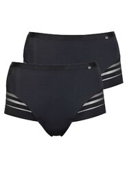 Lisca Alegra 022140 2er Pack Damen Taillenslip in Schwarz, Haut oder Weiss
