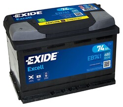 Autobatterie 12V 74Ah Exide Excell EB741 680A/EN Starterbatterie PKW KFZ