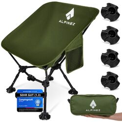Campingstuhl faltbar leicht höhenverstellbar | kleines packmaß Camping Faltstuhl