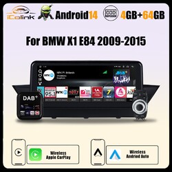 DAB+ Radio Für BMW X1 E84 2010-2016 Android 14 Autoradio Carplay Navi 4+64GB USB