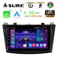 DAB CarPlay 2+32G Android 14 Autoradio Für Mazda 3 BL 2010-2013 GPS Bluetooth FM