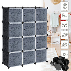 DIY Kleiderschrank Schrank 12 Boxen Regalsystem Steckregal Garderobe  Regal Büro