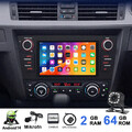 CarPlay Android 14 Für BMW 5er E60 E61 E90 E91 Autoradio GPS Navi WIFI CAM+ 64GB